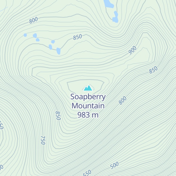 Map of Soapberry Mountain