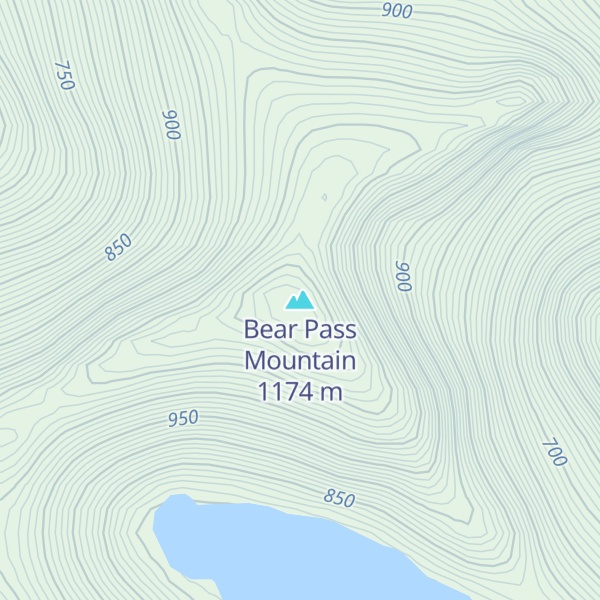 Map of Bear Pass Mountain