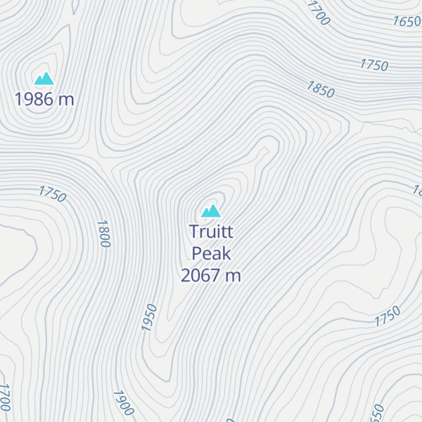 Map of Truitt Peak