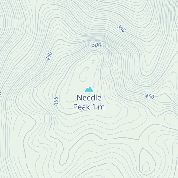 Map of Needle Peak