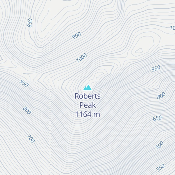 Map of Roberts Peak