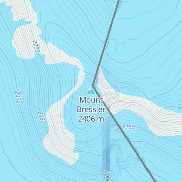 Map of Mount Bressler