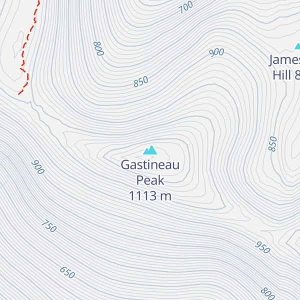 Map of Gastineau Peak