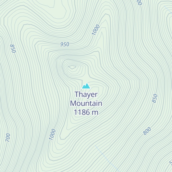 Map of Thayer Mountain