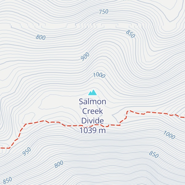Map of Salmon Creek Divide