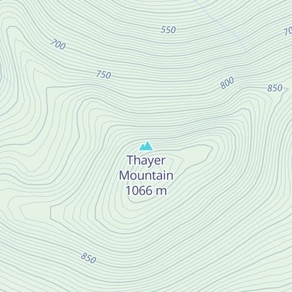 Map of Thayer Mountain