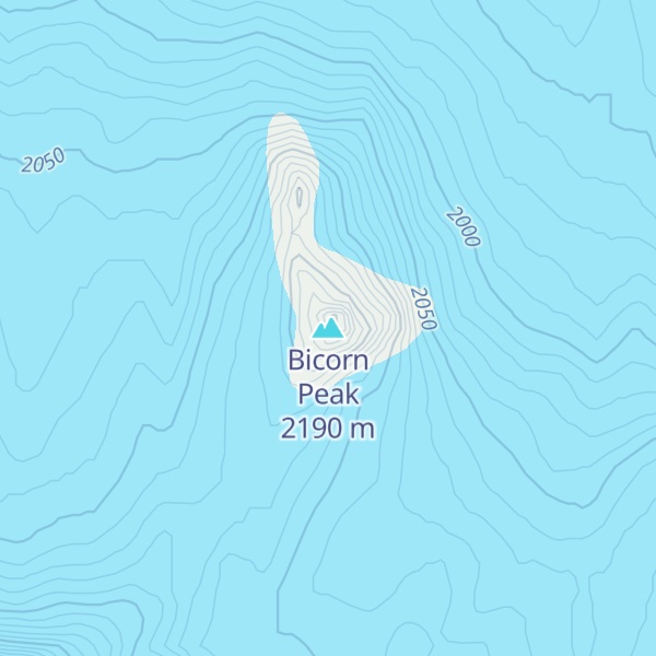 Map of Bicorn Peak