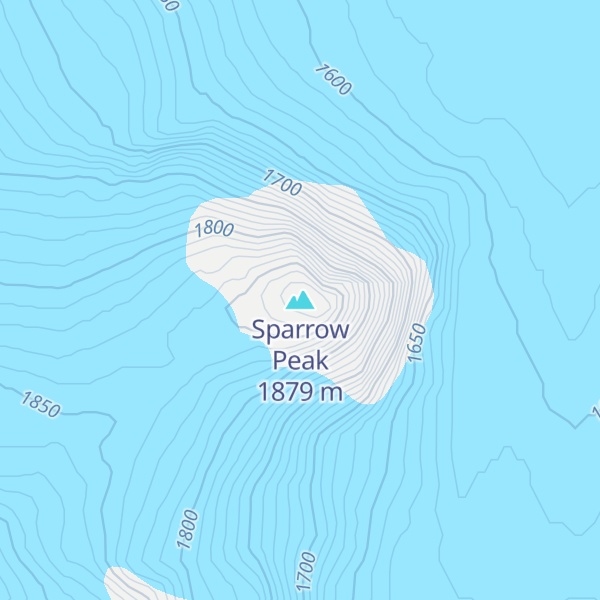Map of Sparrow Peak