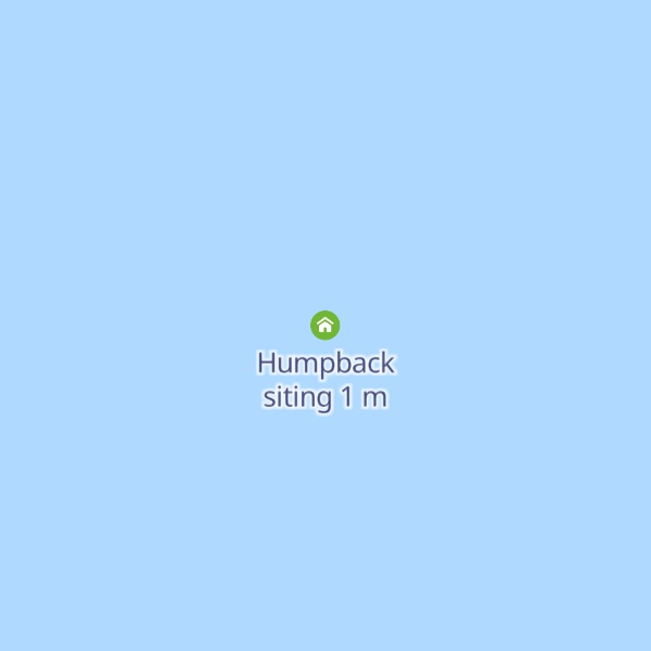 Map of Humpback siting