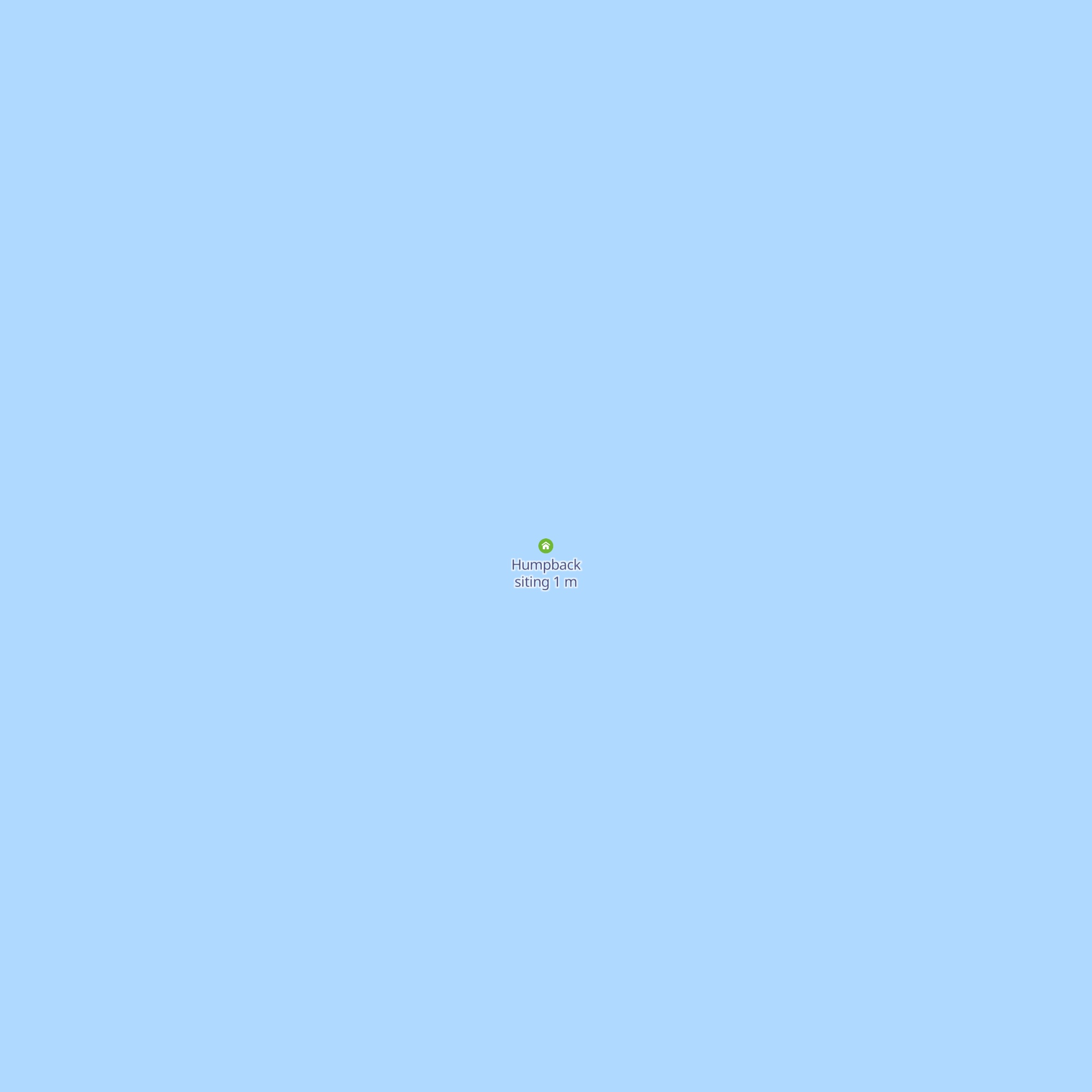Humpback siting map