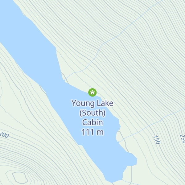 Map of Young Lake (South) Cabin