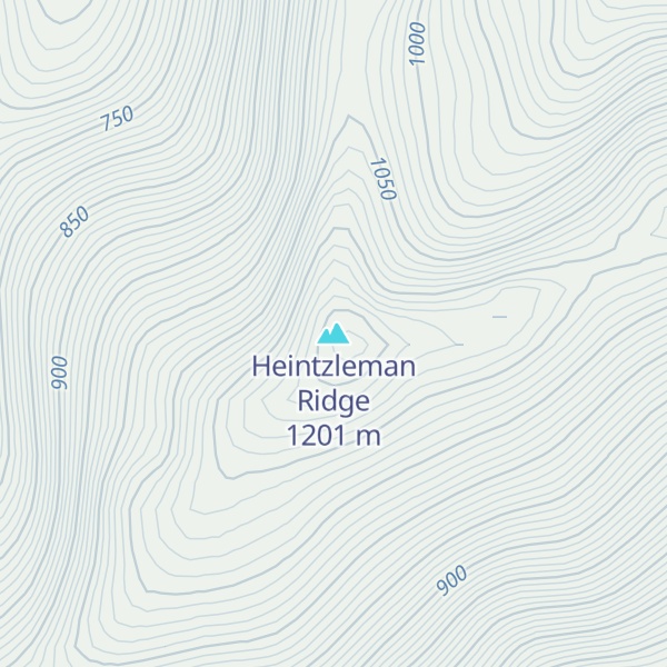 Map of Heintzleman Ridge