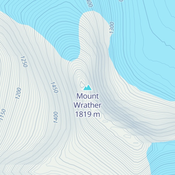 Map of Mount Wrather