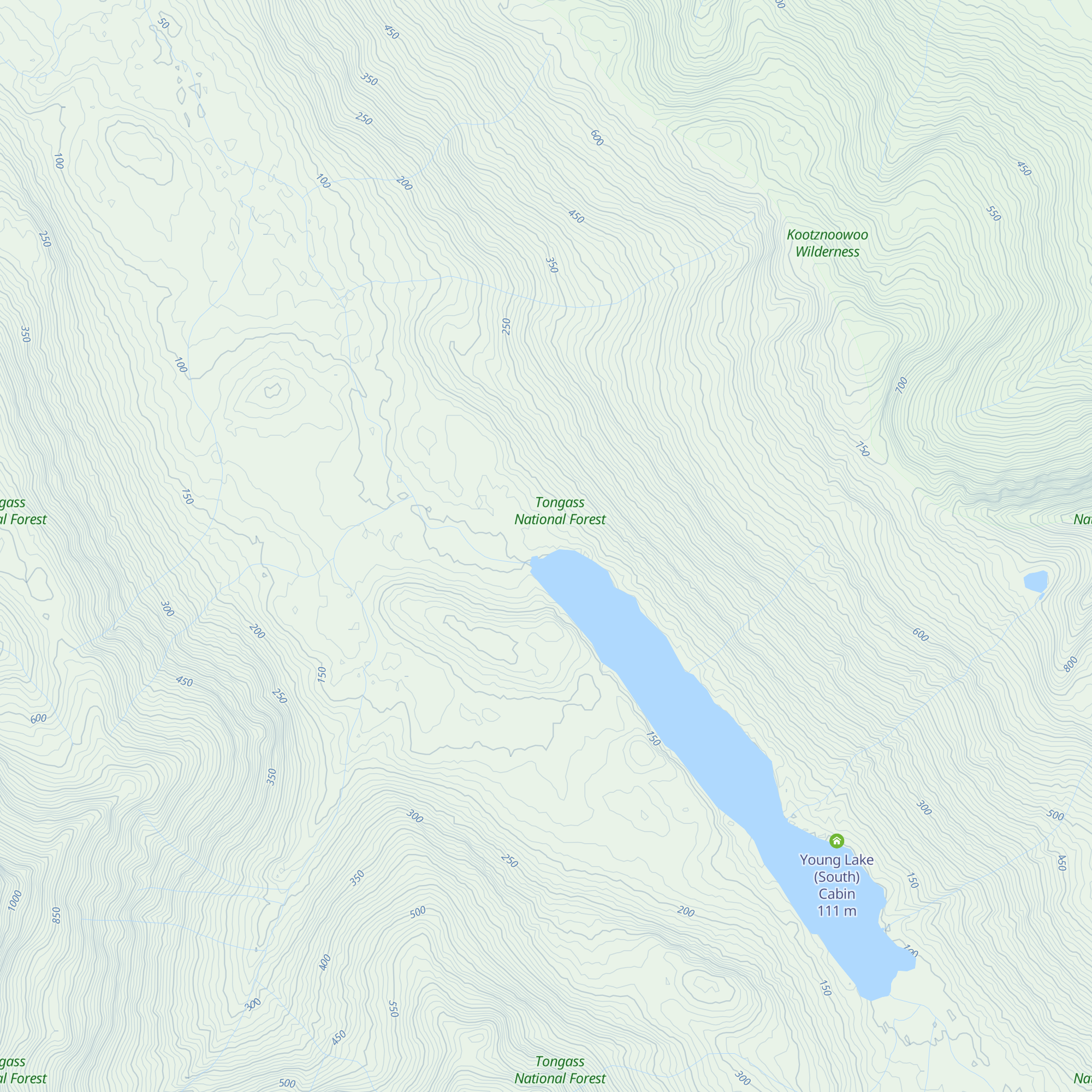 Young Lake (North) Cabin map
