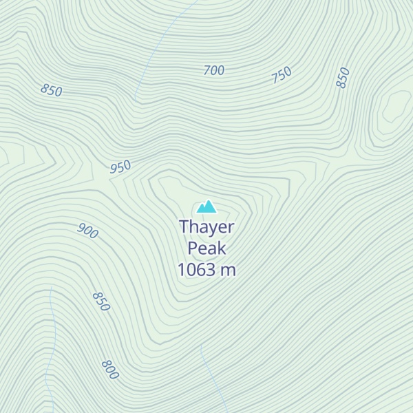 Map of Thayer Peak