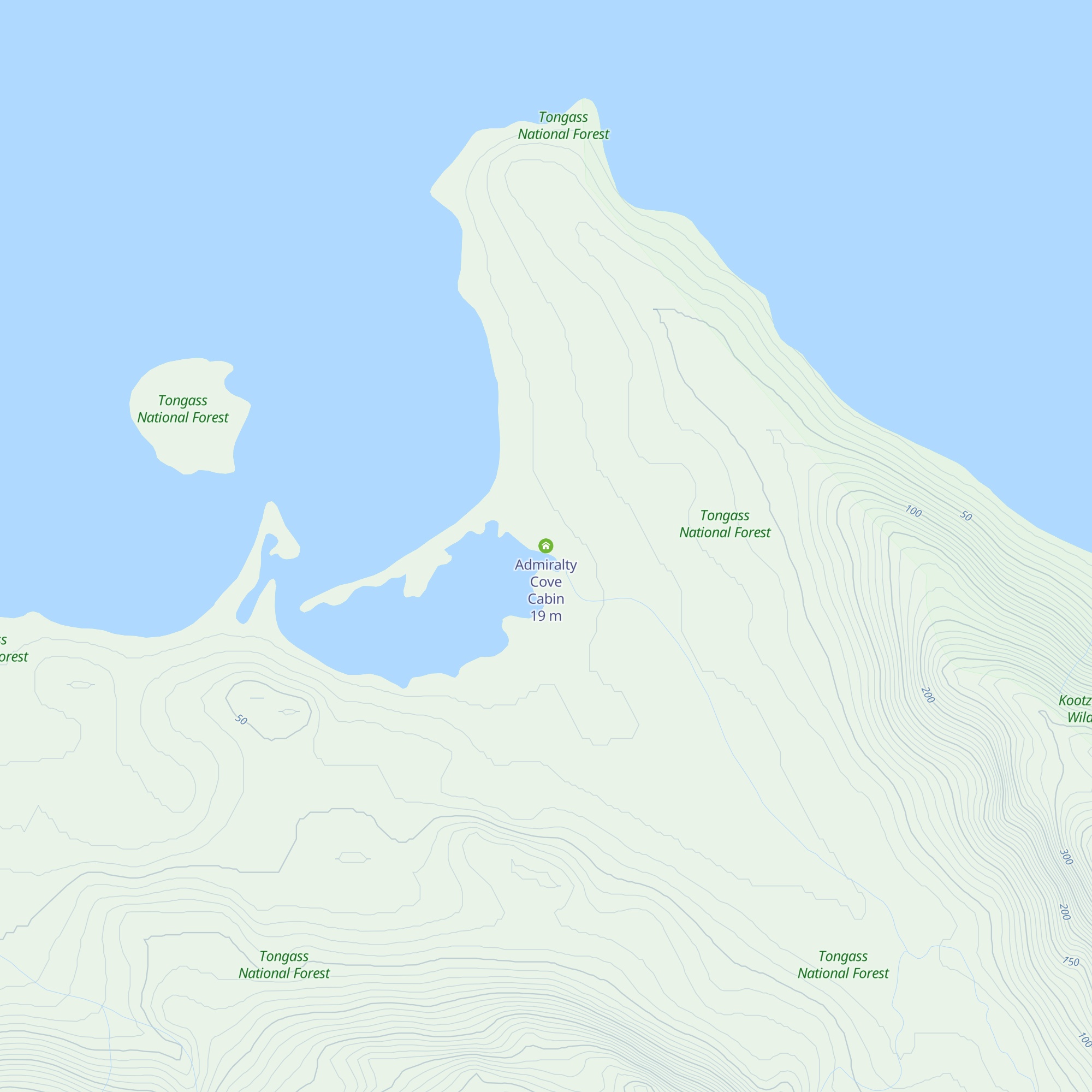 Admiralty Cove Cabin map