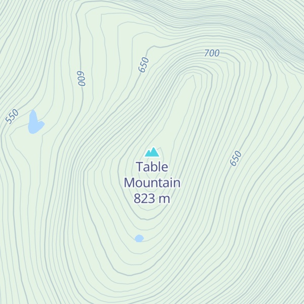 Map of Table Mountain