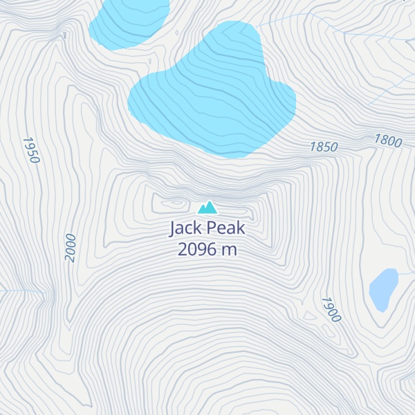 Map of Jack Peak