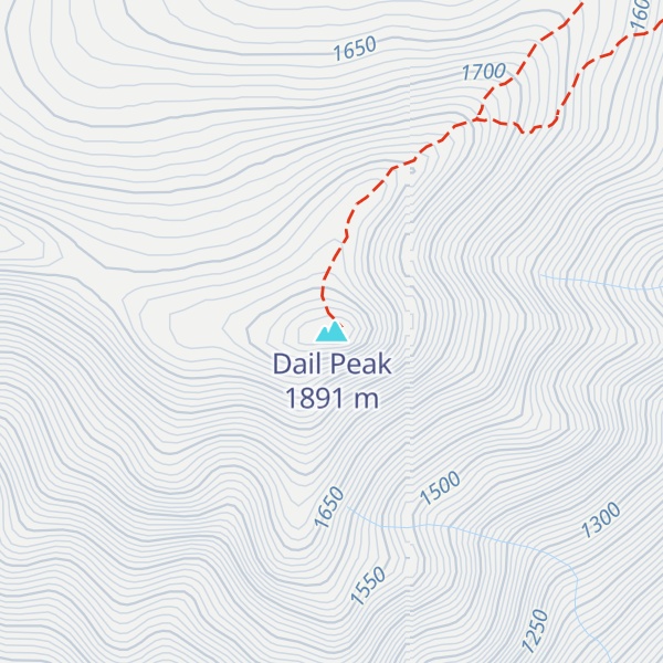 Map of Dail Peak