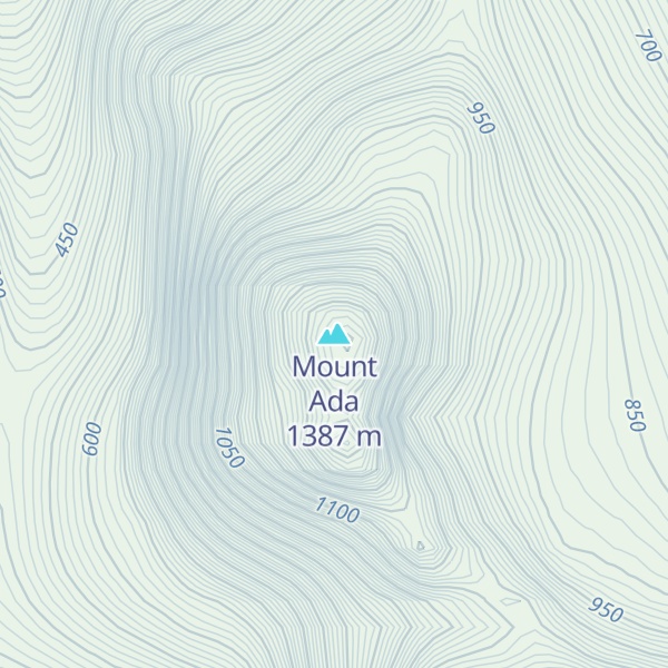 Map of Mount Ada