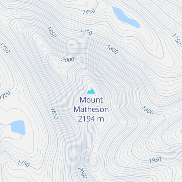 Map of Mount Matheson