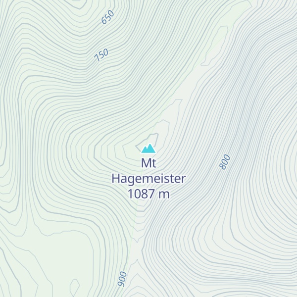 Map of Mt Hagemeister