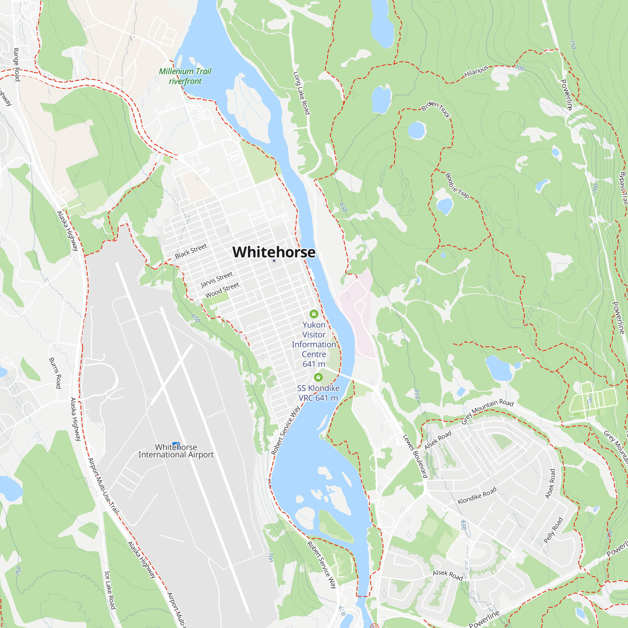 Yukon Visitor Information Centre map