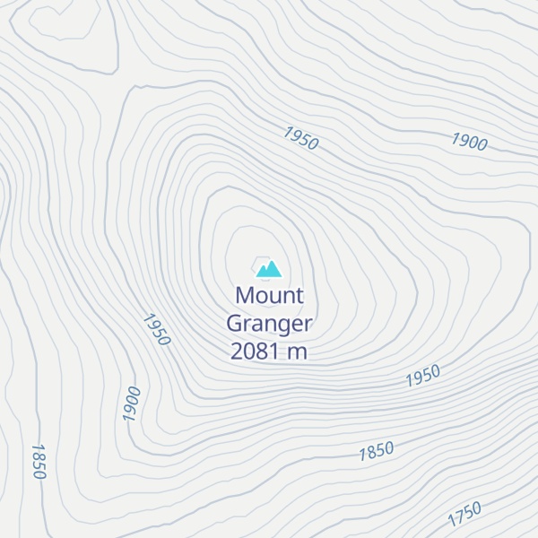 Map of Mount Granger