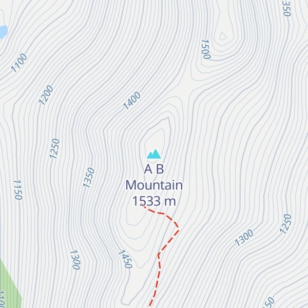 Map of A B Mountain