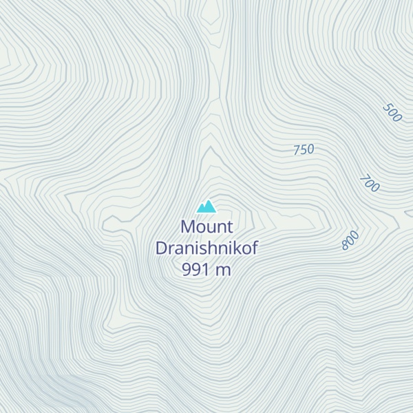 Map of Mount Dranishnikof