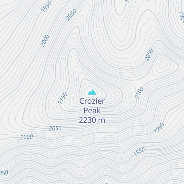 Map of Crozier Peak