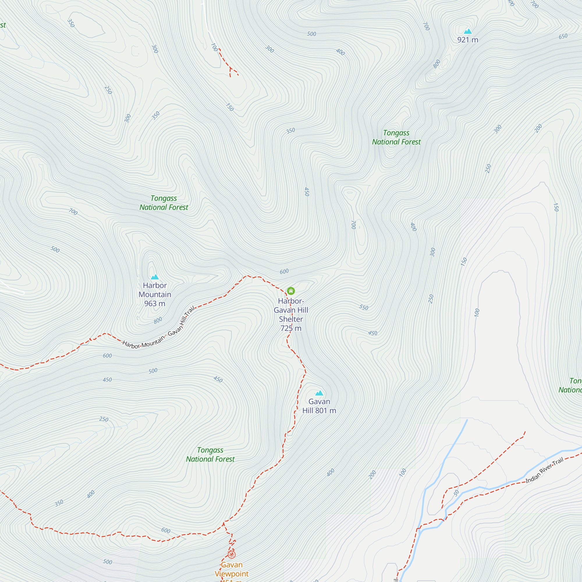 Harbor-Gavan Hill Shelter map