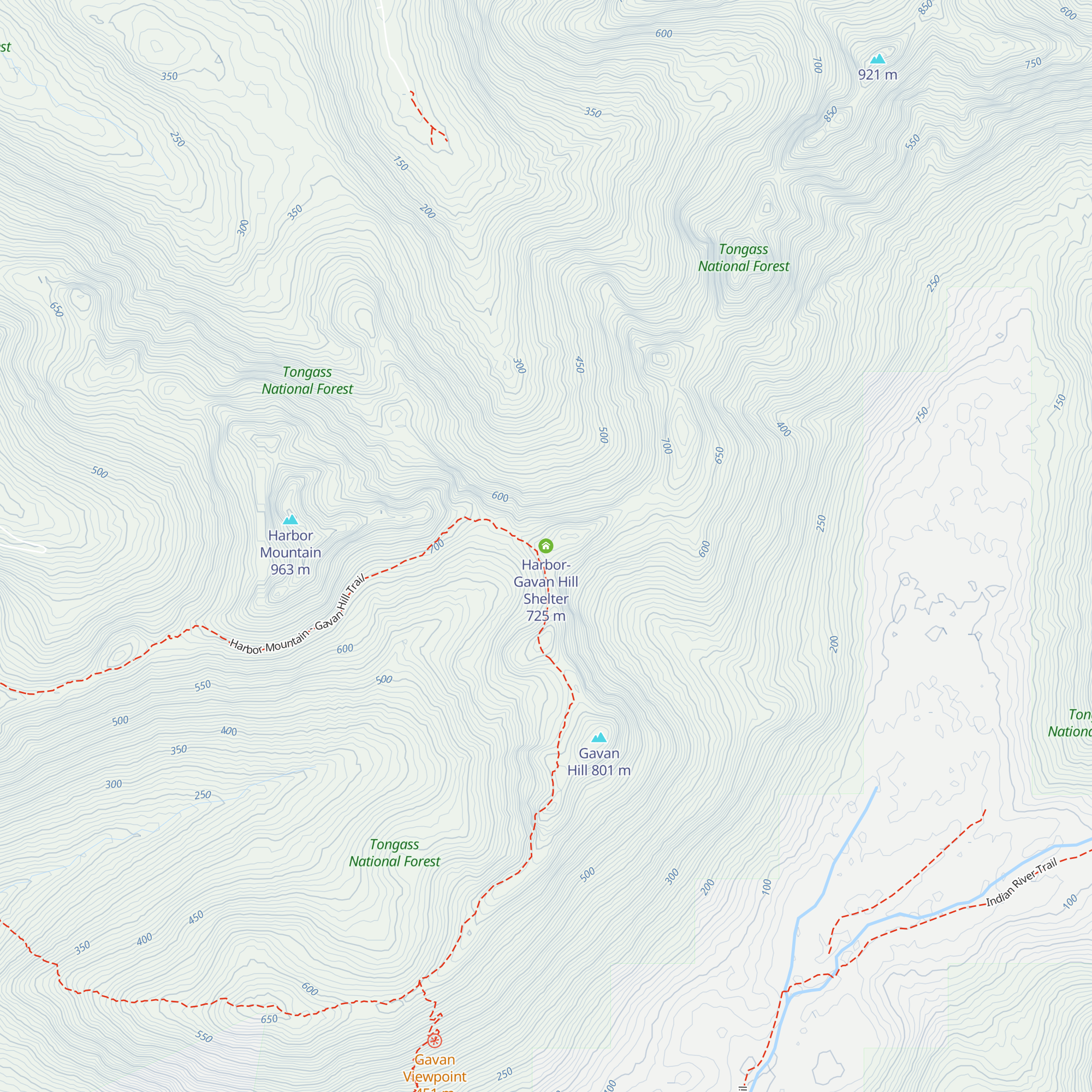 Harbor-Gavan Hill Shelter map