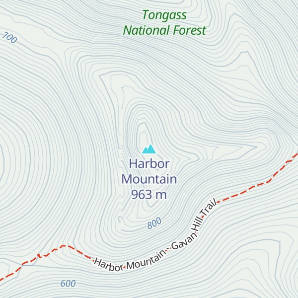 Map of Harbor Mountain