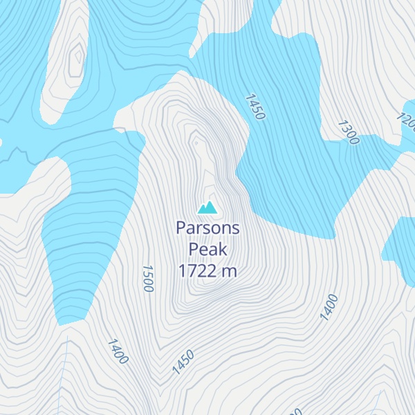 Map of Parsons Peak