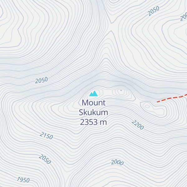 Map of Mount Skukum