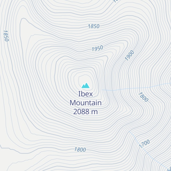 Map of Ibex Mountain