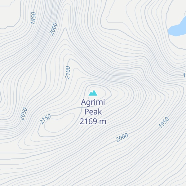 Map of Agrimi Peak