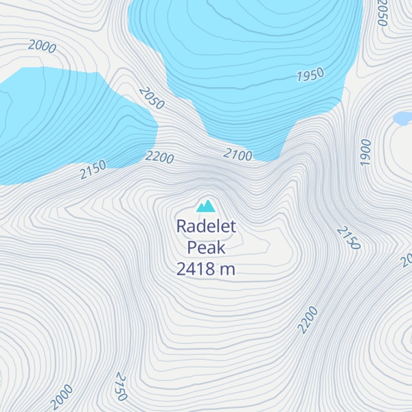 Map of Radelet Peak
