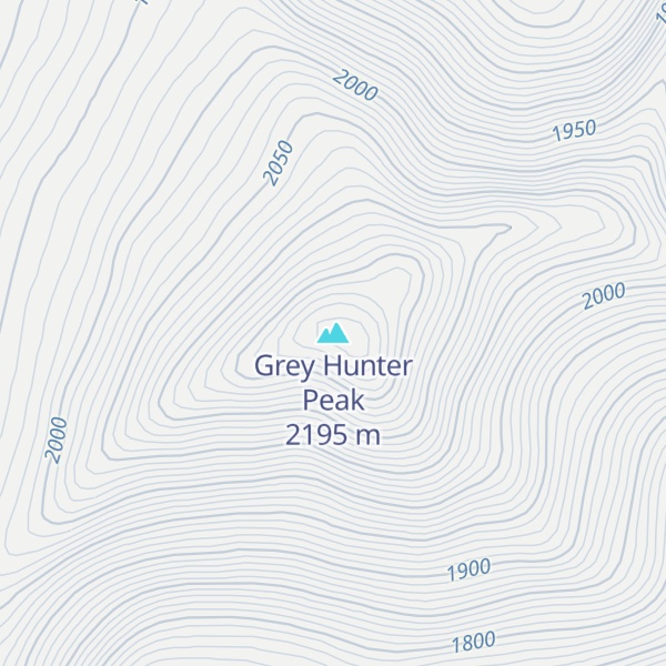 Map of Grey Hunter Peak