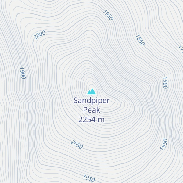 Map of Sandpiper Peak