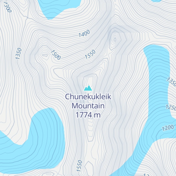 Map of Chunekukleik Mountain