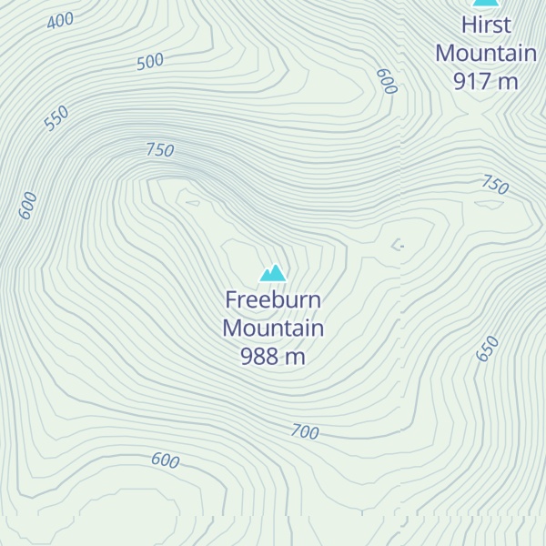 Map of Freeburn Mountain