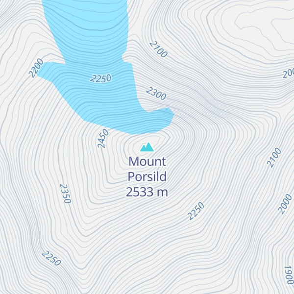Map of Mount Porsild