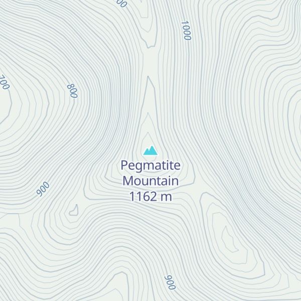 Map of Pegmatite Mountain