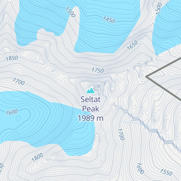Map of Seltat Peak