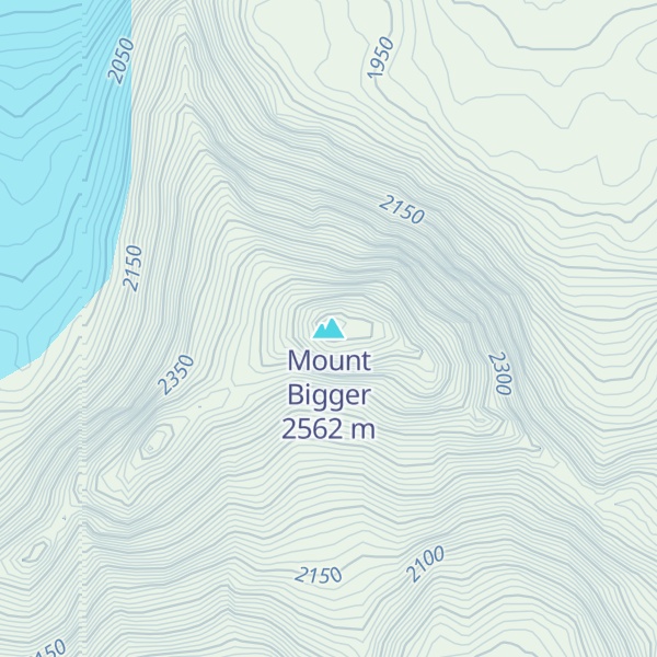 Map of Mount Bigger
