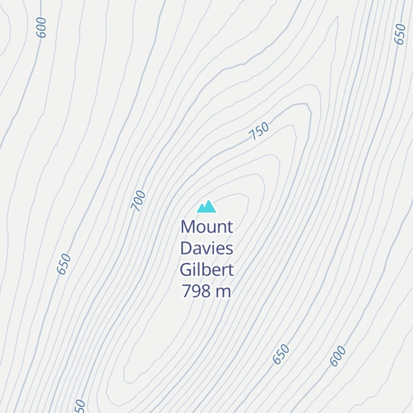 Map of Mount Davies Gilbert