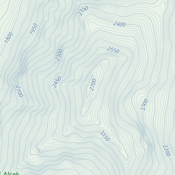 Map of Buckwell Peak