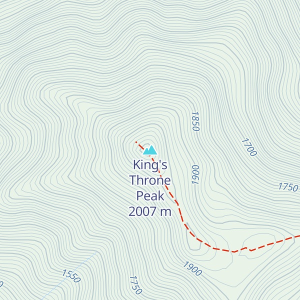 Map of King's Throne Peak